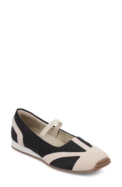 Mia Via Mary Jane Flat In Black
