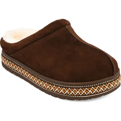 Mia Villas Faux Shearling Clog In Brown
