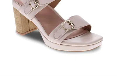 Mia Vita Women's Tara Heeled Sandal In Beige In Pink