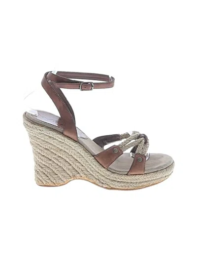 Pre-owned Mia Wedges In Brown