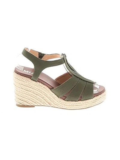 Pre-owned Mia Wedges In Green