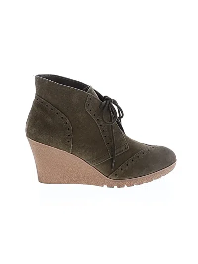 Pre-owned Mia Wedges In Green