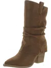 MIA WEST WOMENS FAUX SUEDE SLOUCHY SHAFT COWBOY, WESTERN BOOTS