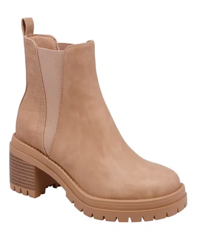 Mia Women's Adea Chelsea Lug Sole Booties In Brown