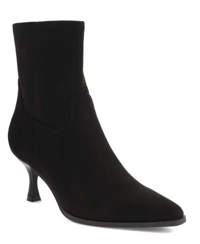 Mia Women's Aletta Pointed Toe Kitten Heel Dress Booties In Black