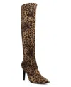 Mia Women's Arisa Stiletto Heel Pointed Toe Tall Boots In Animal Print