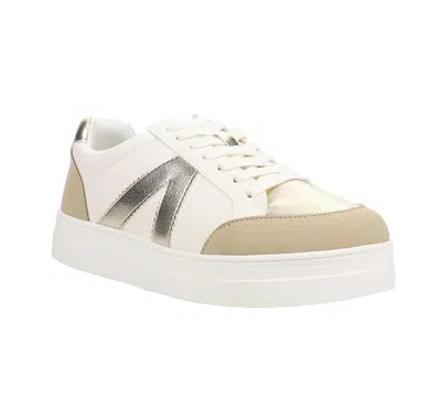 Mia Women's Astra Sneakers In White/gold In Multi