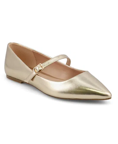 MIA WOMEN'S AVIBA MARY-JANE POINTED TOE FLATS