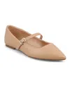 Mia Aviba Mary Jane Pointed Toe Flat In Nude