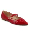 Mia Aviba Mary Jane Pointed Toe Flat In Red