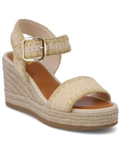 Mia Women's Beverlee Raffia Ankle-strap Espadrille Wedge Sandals In Multi