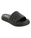 Mia Bri Womens Braided Slip On Platform Sandals In Black