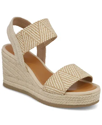 Mia Brittni Espadrille Wedge Sandal In Nude