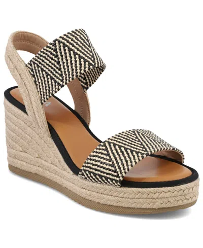 Mia Brittni Espadrille Wedge Sandal In Multi
