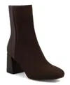 Mia Women's Bronwen Chic Contrast Block Heel Dress Booties In Brown
