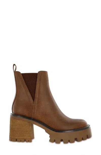 Mia Women's Chelsea Platform Lug Boots In Rusty Brown In Multi