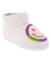 Mia Chill Smiley Genuine Shearling Bootie Slipper In Colorful Smiley
