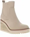 Mia Women's Corin Wedge Bootie In Sand In Beige
