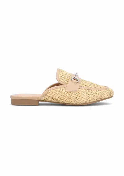 Mia Women's Desz Slip-on Woven Mules In Natural In Multi