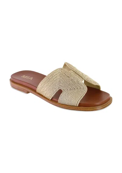 Mia Women's Dia Slide Sandal In Soft Gold In Multi