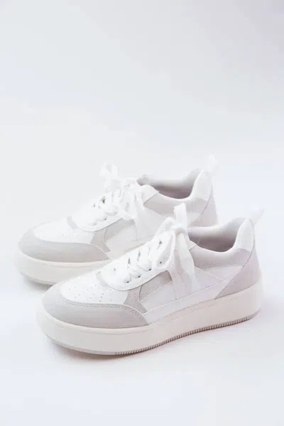 Mia Women's Dice Platform Sneaker In White/off White