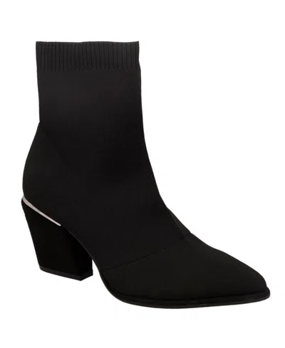 Mia Women's Draxton Block-heel Knit Dress Booties In Black