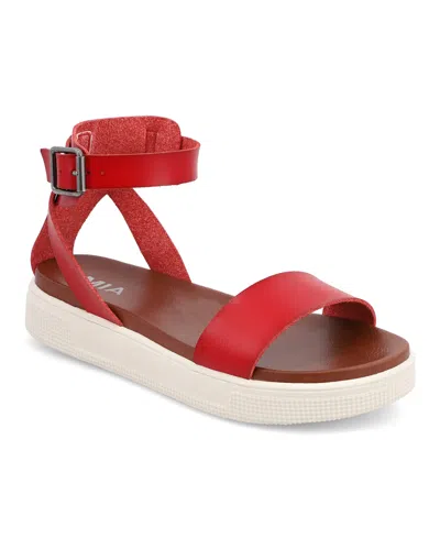 Mia Women's Ellen Round Toe Sandals In Red