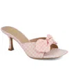 Mia Elyzza Bow Slide Sandal In Pink