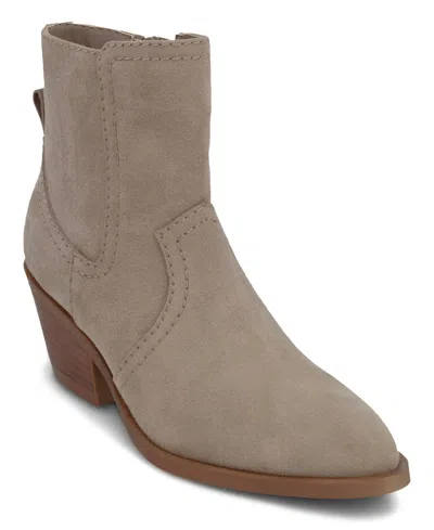 Mia Women's Ester Western Zipper Booties In Gray
