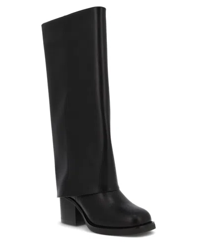 Mia Women's Evertt Block Heel Knee-high Dress Boots In Black