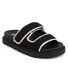 Mia Gabri Knit Sandal In Black,cream