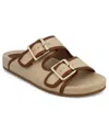 Mia Women's Gazell Double Buckle Slip-on Slide Sandals In Natural