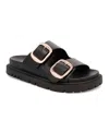 Mia Gen Slide Sandal In Black,gold