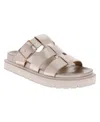 Mia Geni Slide Sandal In Gold Metallic