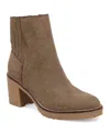 Mia Harlow Lug Sole Platform Bootie In Khaki