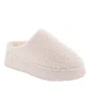 Mia Icee Genuine Shearling Platform Slipper In Bone