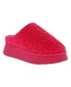 Mia Women's Icee Slip-on Cozy Slipper Clogs In Hot Pink