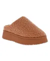 Mia Icee Genuine Shearling Platform Slipper In Tan
