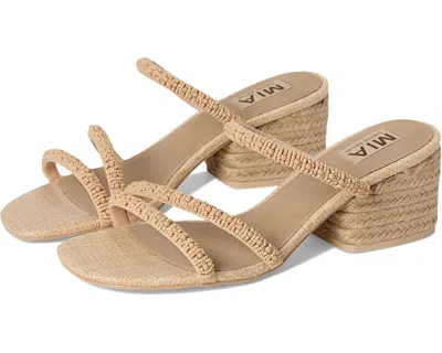 Mia Women's Inara Dress Sandals In Natural Beaded In Brown