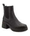 Mia Womens Block Heel Block Heel Ankle Boots In Black