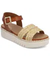Mia Jacklyn Ankle Strap Platform Sandal In Brown