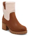Mia Jakob Womens Zipper Faux Fur Booties In Cognac,natural