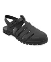 Mia Jelly Fisherman Sandal In Black