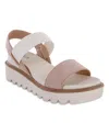 Mia Jene Platform Wedge Sandal In Blush