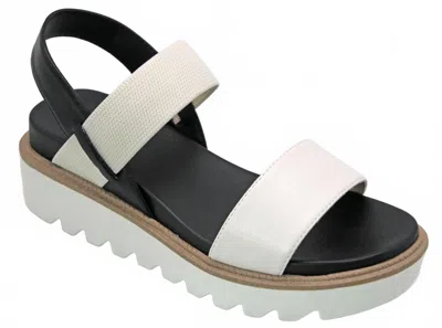Mia Women's Jene Sneaker Bottom Sandal In White/black In Multi