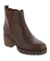 Mia Women's Jody Lug Sole Chelsea Booties In Luggage
