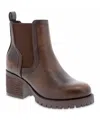 Mia Jonna Lug Sole Chelsea Boot In Brown