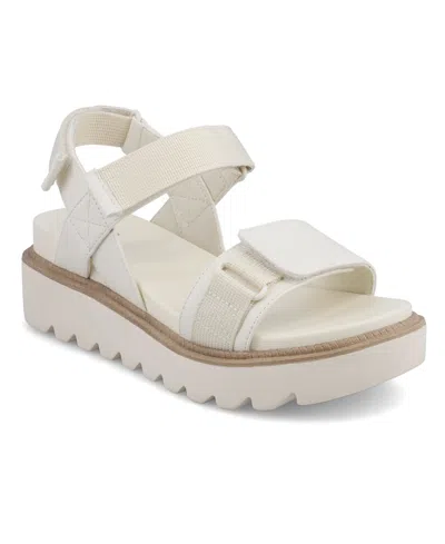 Mia Women's Jony Platform Round Toe Sandals In Bone