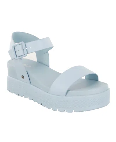 Mia Women's Kayci Platform Round Toe Sandals In Blue