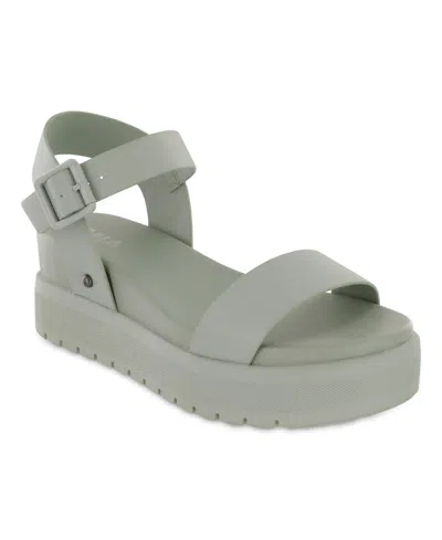 Mia Women's Kayci Platform Round Toe Sandals In Sage